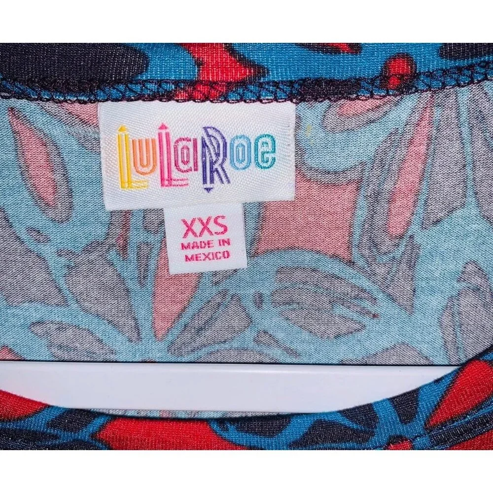 LuLaRoe Womens Floral Print Short Sleeve Dress - Picture 3 of 3